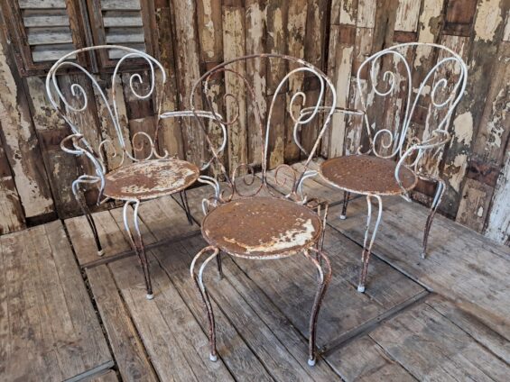 metal painted garden carver chairs garden furniture seating
