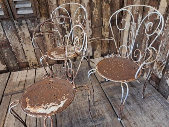 metal painted garden carver chairs garden furniture seating