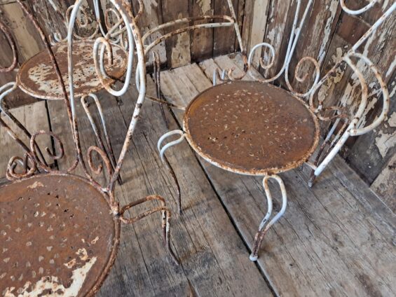 metal painted garden carver chairs garden furniture seating