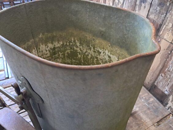 victorian metal and iron water carrier garden decorative