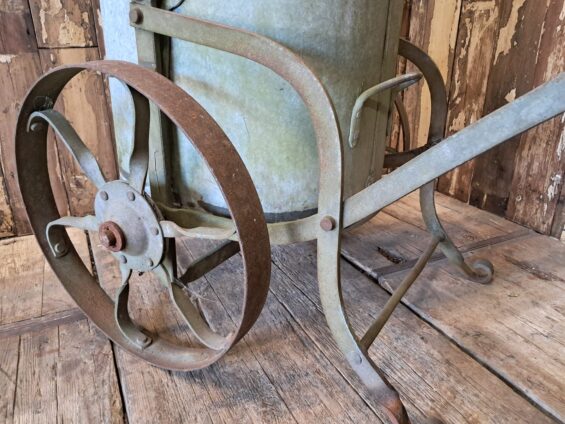 victorian metal and iron water carrier garden decorative