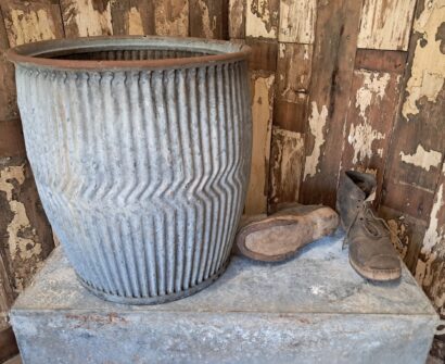 galvanised metal dolly tubs garden planters homewares