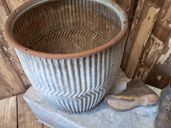galvanised metal dolly tubs garden planters homewares