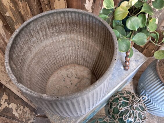 galvanised metal dolly tubs garden planters homewares