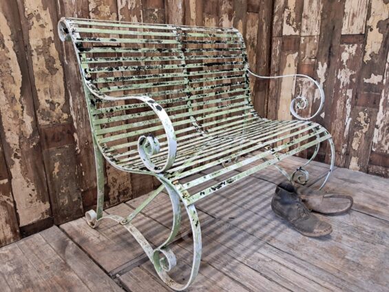 metal painted garden bench garden furniture seating