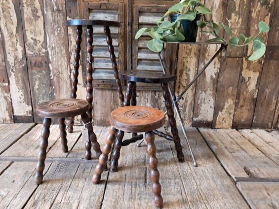 wooden stools plant stands bobbin legs hardwood decorative homewares furniture tables