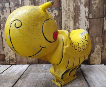 painted aluminium childrens fairground ride character decorative homewares artefact garden
