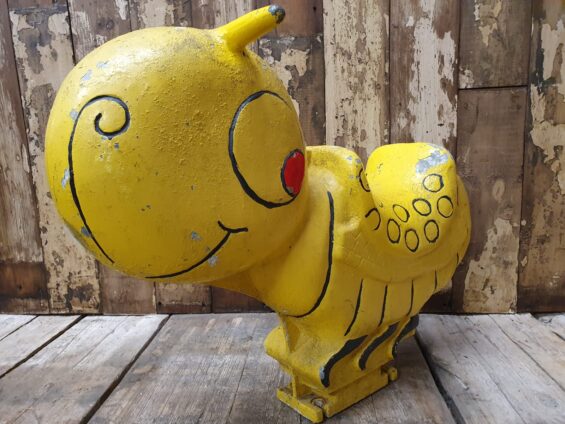 painted aluminium childrens fairground ride character decorative homewares artefact garden