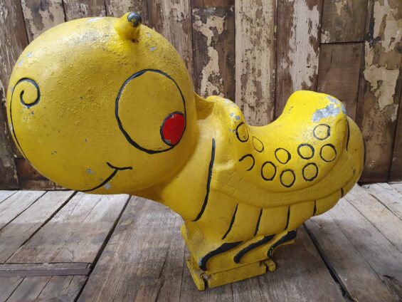painted aluminium childrens fairground ride character decorative homewares artefact garden