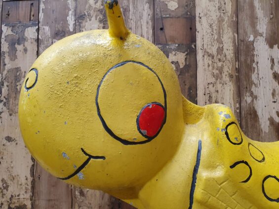 painted aluminium childrens fairground ride character decorative homewares artefact garden