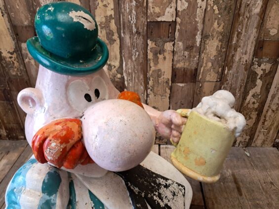 large plaster sculpture cartoon figure decorative art
