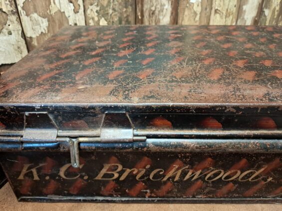 metal military travel trunk furniture storage decorative homewares