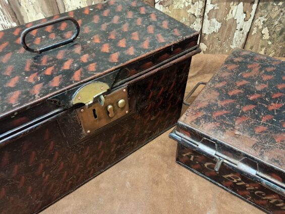metal military travel trunk furniture storage decorative homewares