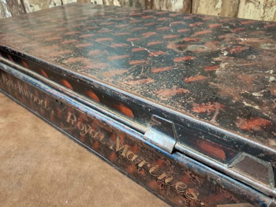 metal military travel trunk furniture storage decorative homewares