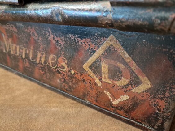 metal military travel trunk furniture storage decorative homewares