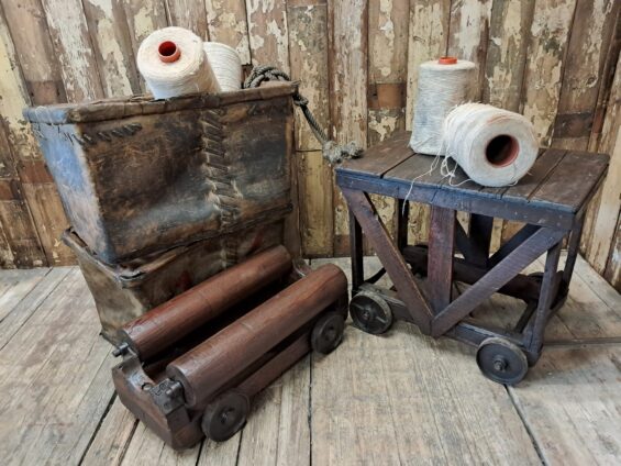 wooden wheeled mill cart furniture tables industrial
