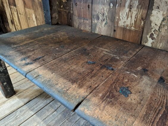 large wooden workbench furniture tables industrial