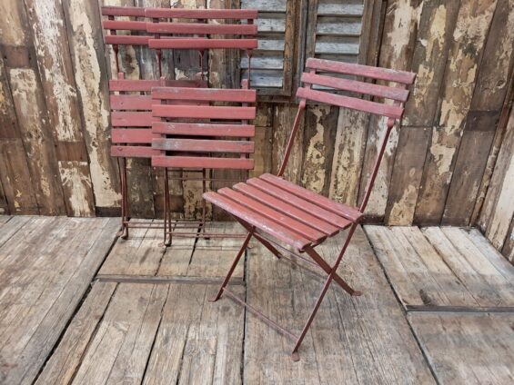 wood metal folding bistro chairs garden furniture occasional chairs