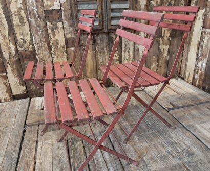 wood metal folding bistro chairs garden furniture occasional chairs
