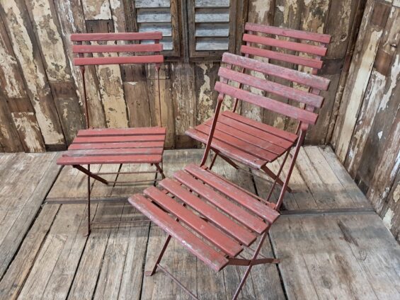 wood metal folding bistro chairs garden furniture occasional chairs