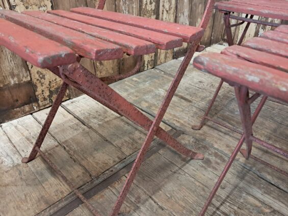 wood metal folding bistro chairs garden furniture occasional chairs