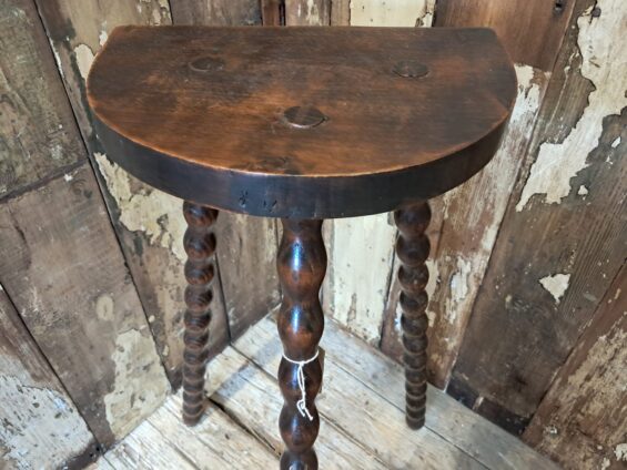 hardwood tripod demilune stool bobbin legs decorative homewares tables