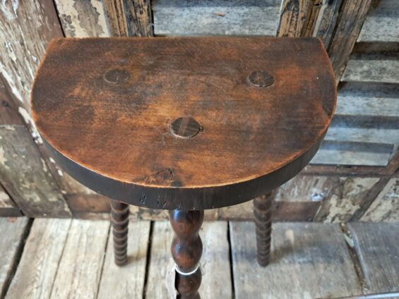 hardwood tripod demilune stool bobbin legs decorative homewares tables