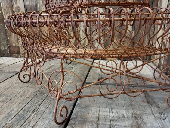 Victorian ornate metal etagere garden furniture planters decorative