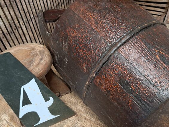 wooden chinese well bucket garden planters decorative homewares