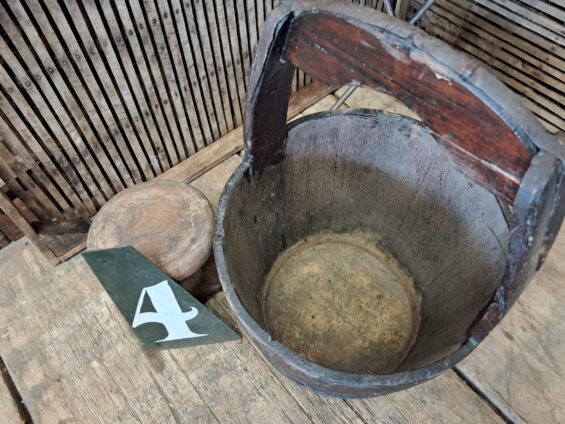 wooden chinese well bucket garden planters decorative homewares