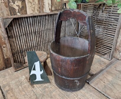 wooden chinese well bucket garden planters decorative homewares