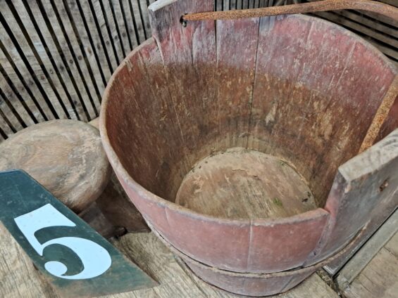 wooden chinese well bucket garden planters decorative homewares