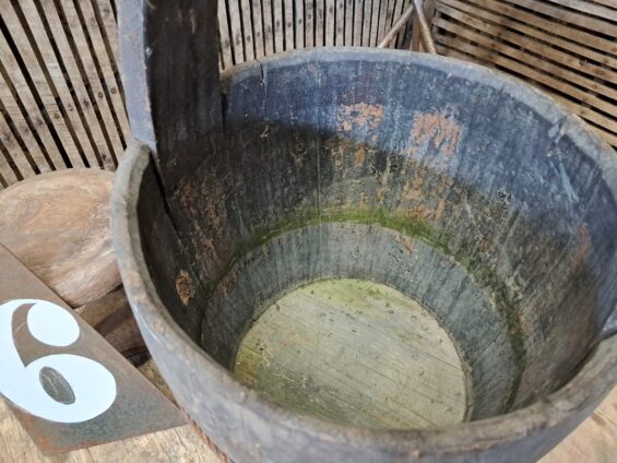 wooden chinese well bucket garden planters decorative homewares