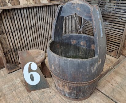 wooden chinese well bucket garden planters decorative homewares