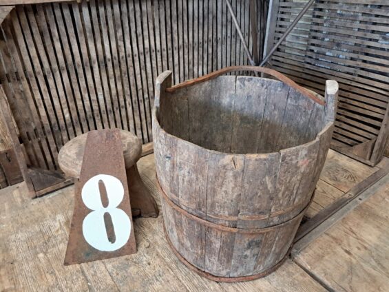 wooden chinese well bucket garden planters decorative homewares