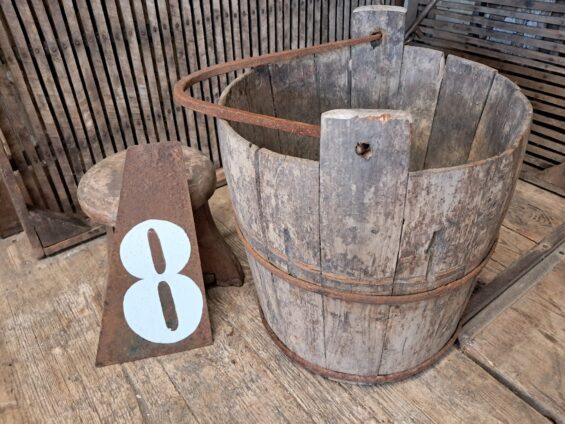 wooden chinese well bucket garden planters decorative homewares