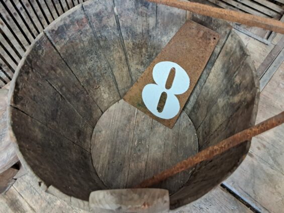 wooden chinese well bucket garden planters decorative homewares