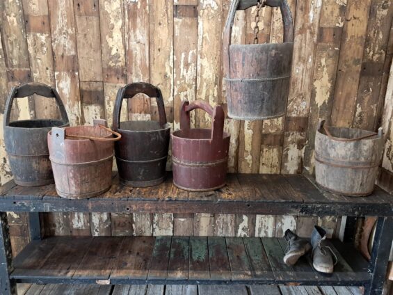 wooden chinese well bucket garden planters decorative homewares