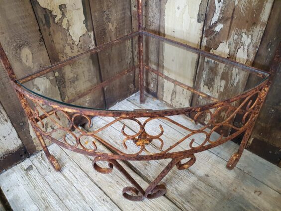 iron glass corner table garden furniture tables