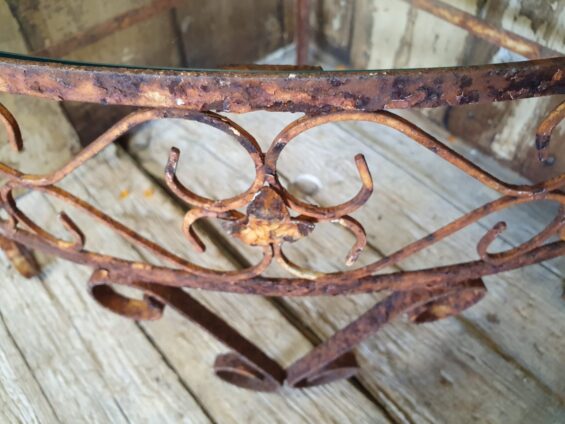 iron glass corner table garden furniture tables