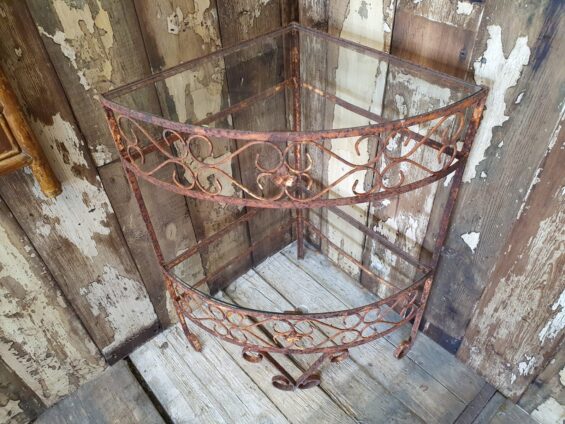 iron glass corner table garden furniture tables