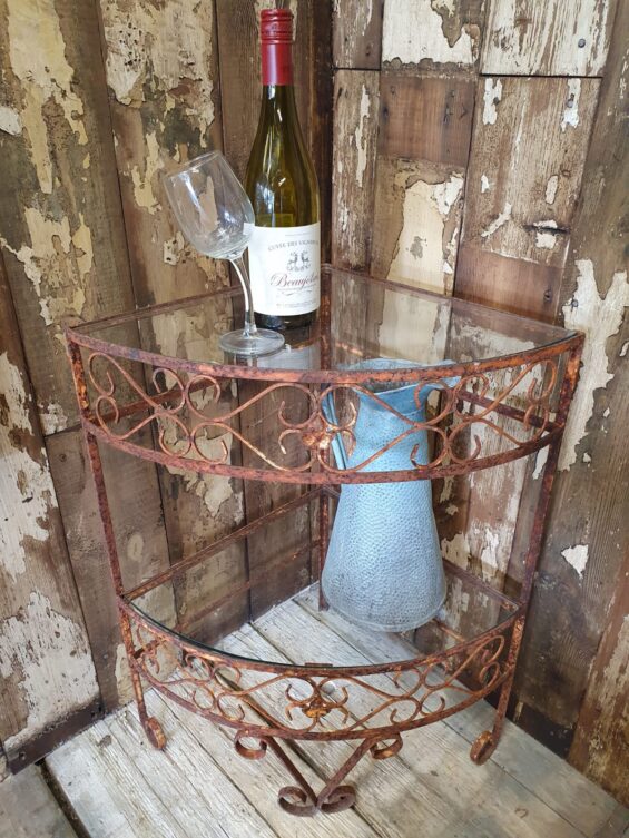 iron glass corner table garden furniture tables
