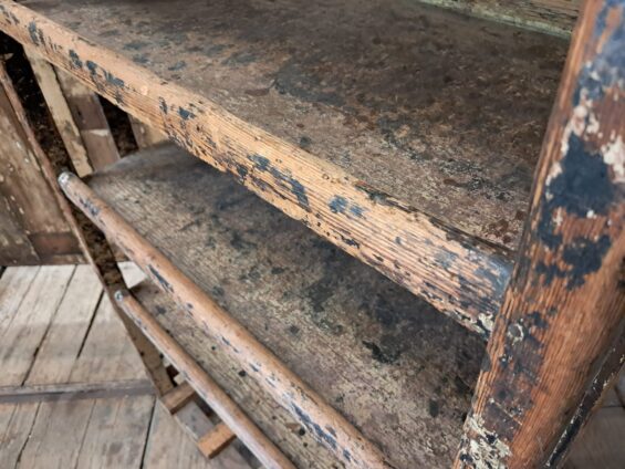 wooden shoemakers rack furniture storage industrial