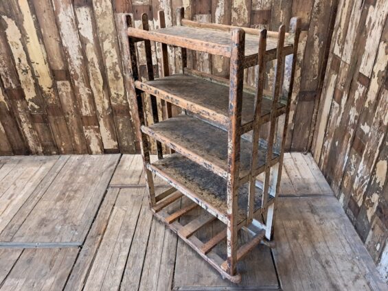 wooden shoemakers rack furniture storage industrial