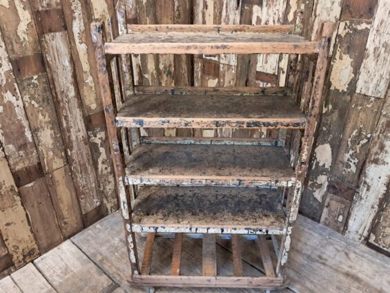 wooden shoemakers rack furniture storage industrial