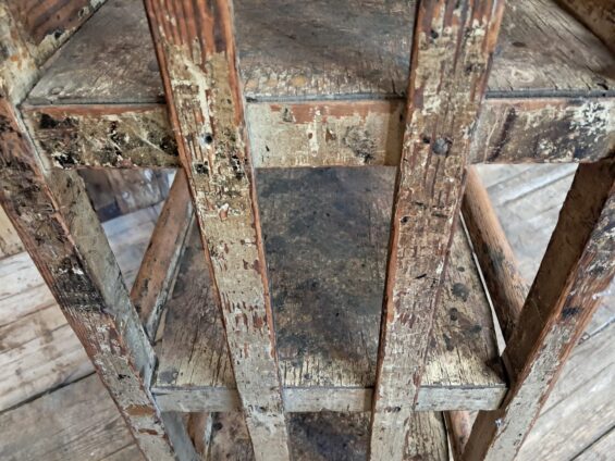 wooden shoemakers rack furniture storage industrial
