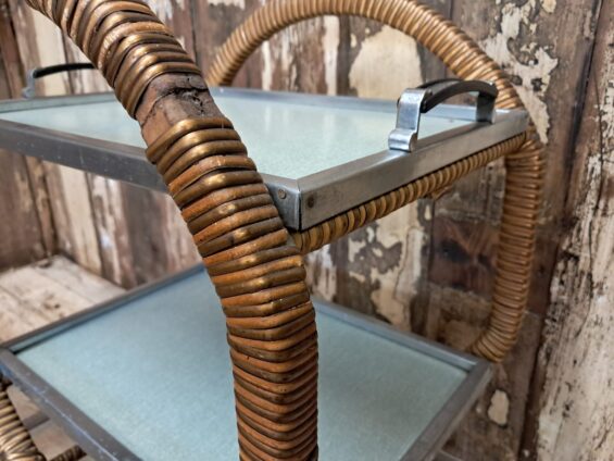 circular trolley rattan timber tray trolley furniture storage homewares