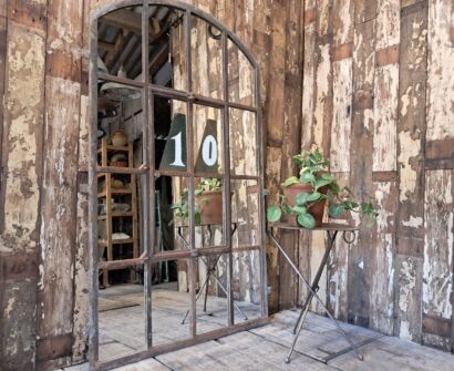 cast iron arch top window mirror mirrors garden