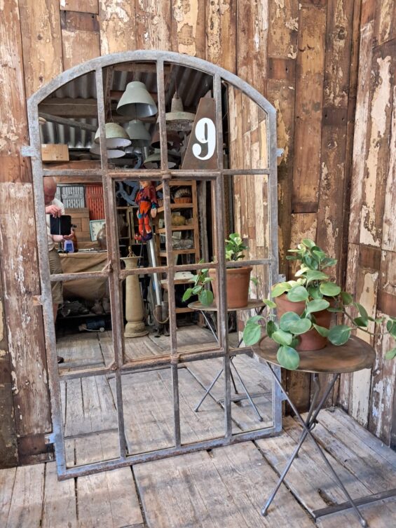 cast iron arch top window mirror mirrors garden