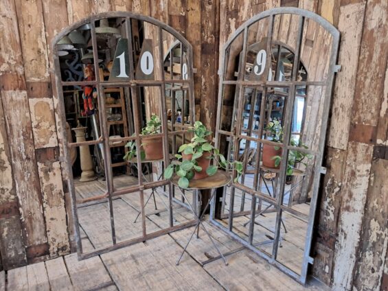 cast iron arch top window mirror mirrors garden